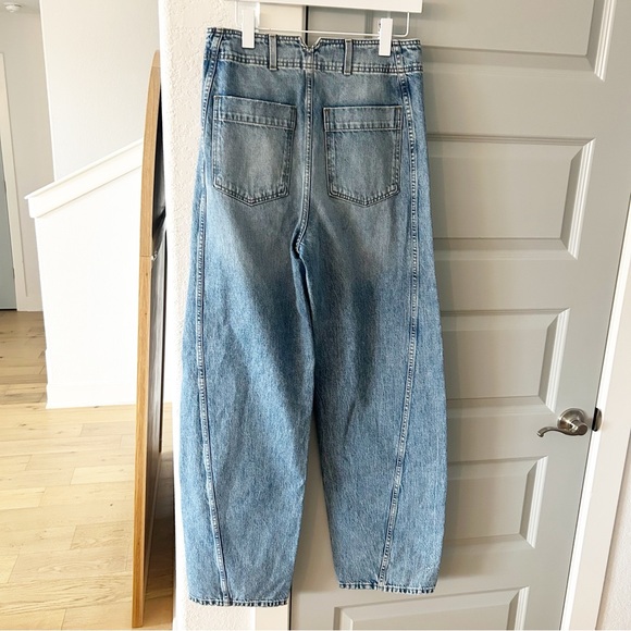 New Apiece Apart Meridian Jeans Austin Wash Barrel - Picture 4 of 6